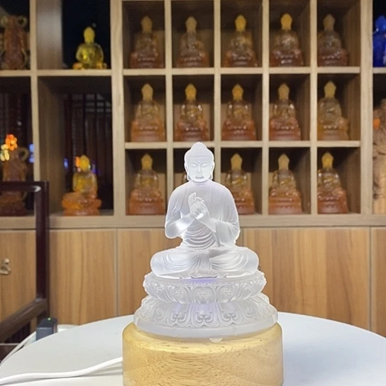 琉璃古法琉璃大日如来加底座