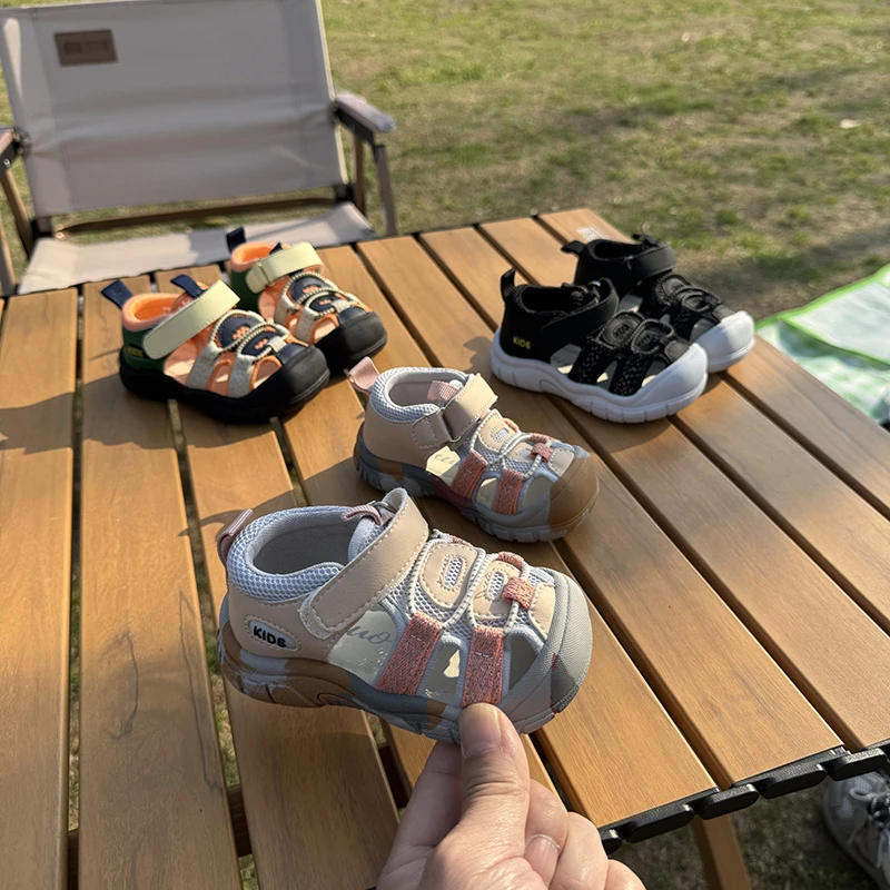 夏季女宝宝凉鞋女童软底学步鞋男宝宝韩版百搭男童婴幼儿包头防踢