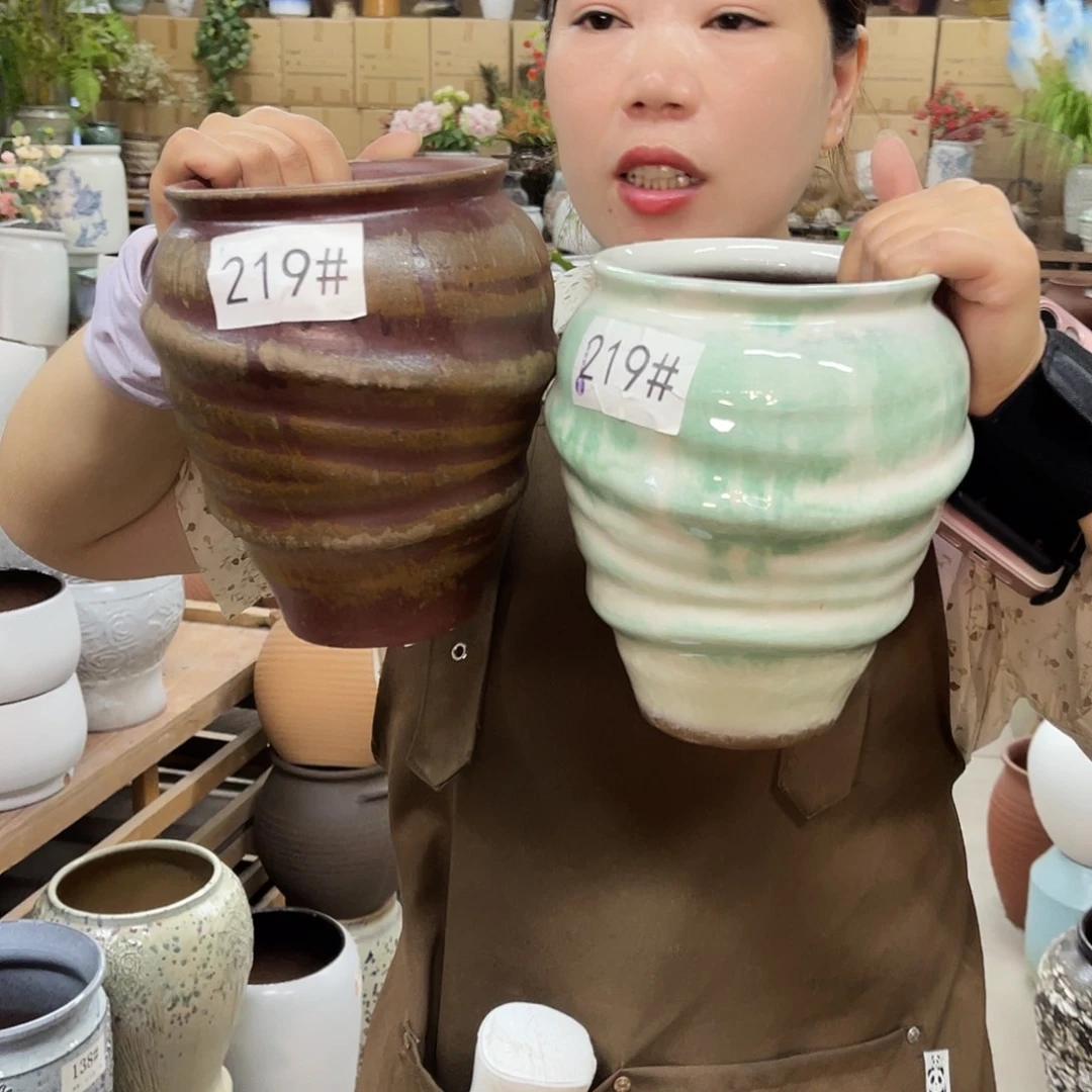 紫砂花盆高度20口径14厘米