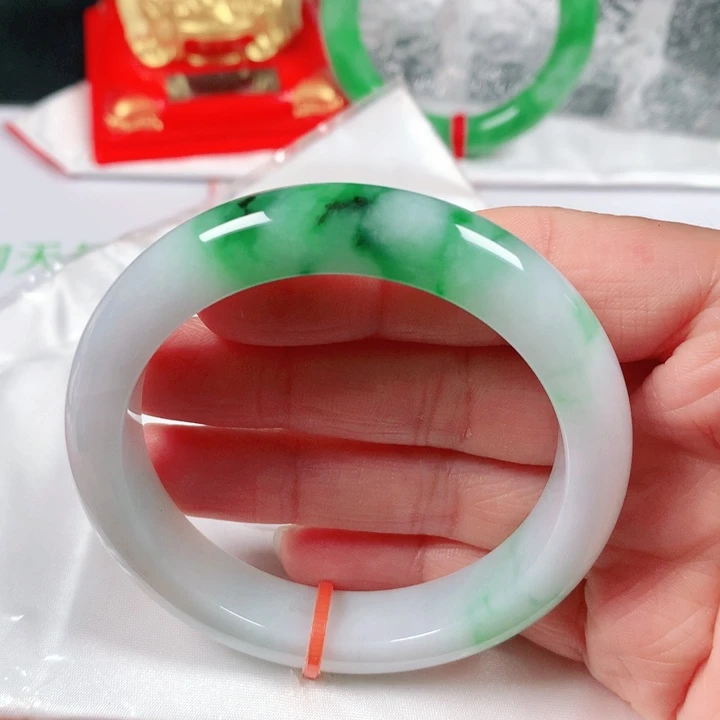 未镶嵌手镯翡翠  编号F1311 正圈54 起胶 福利镯