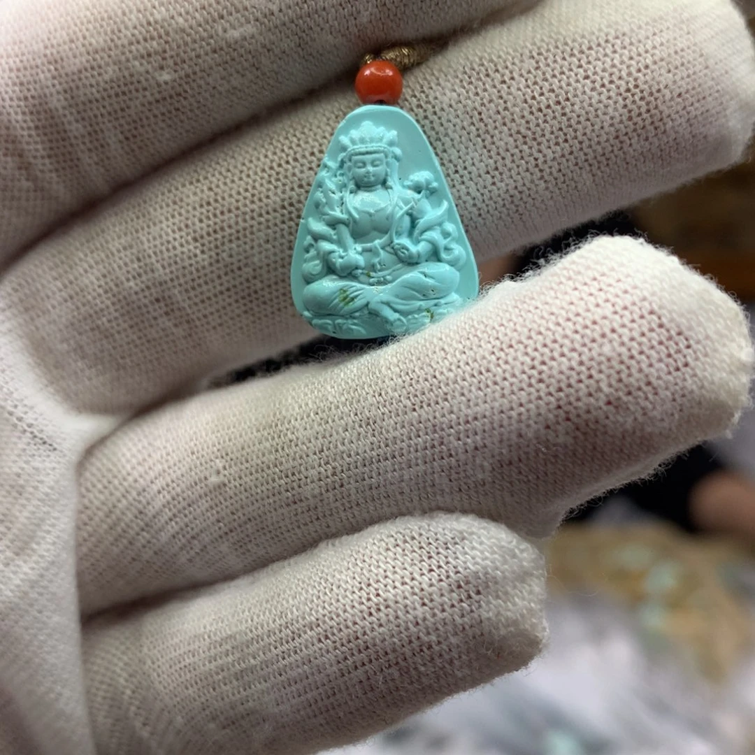 绿松石未镶嵌挂件