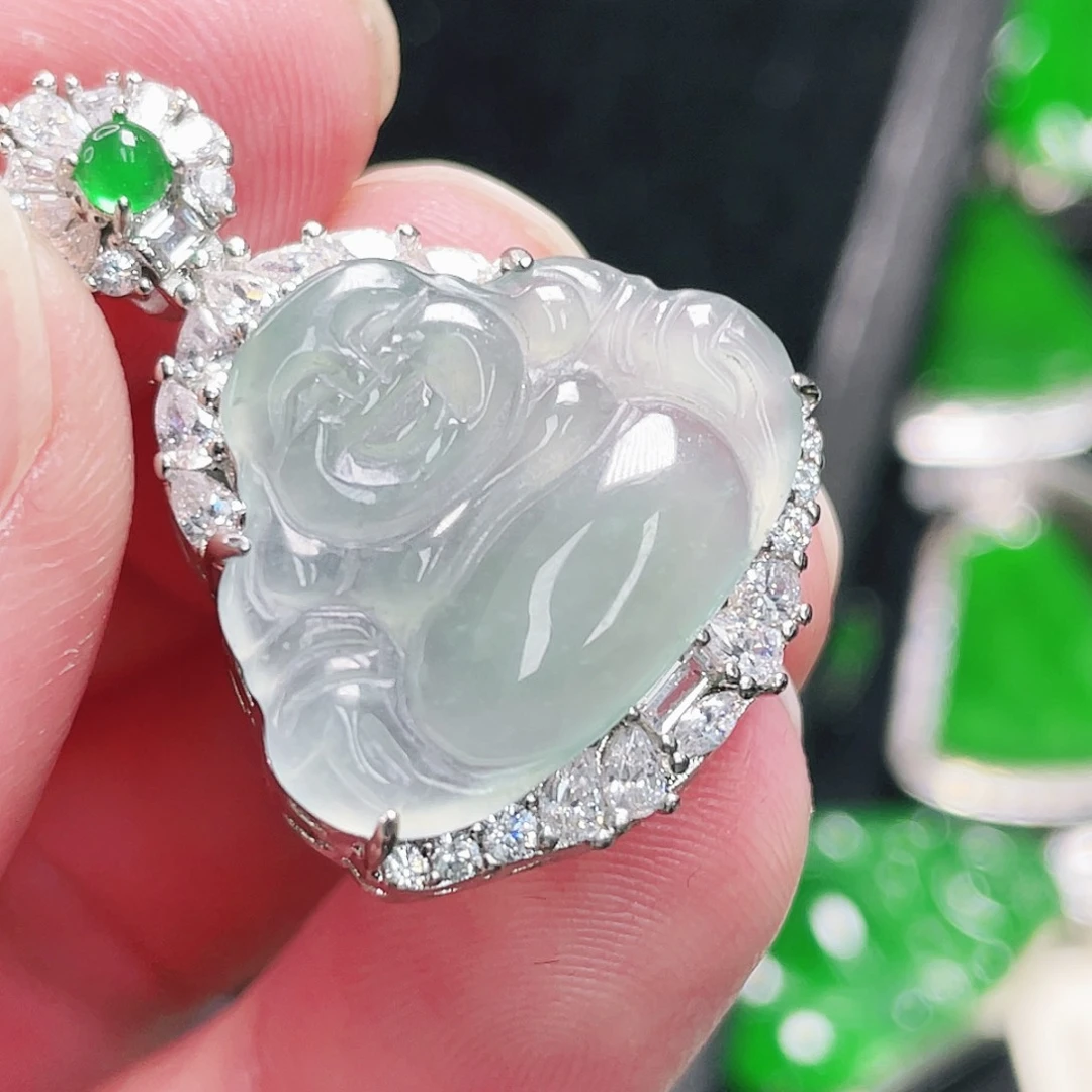 翡翠未镶嵌颈饰529