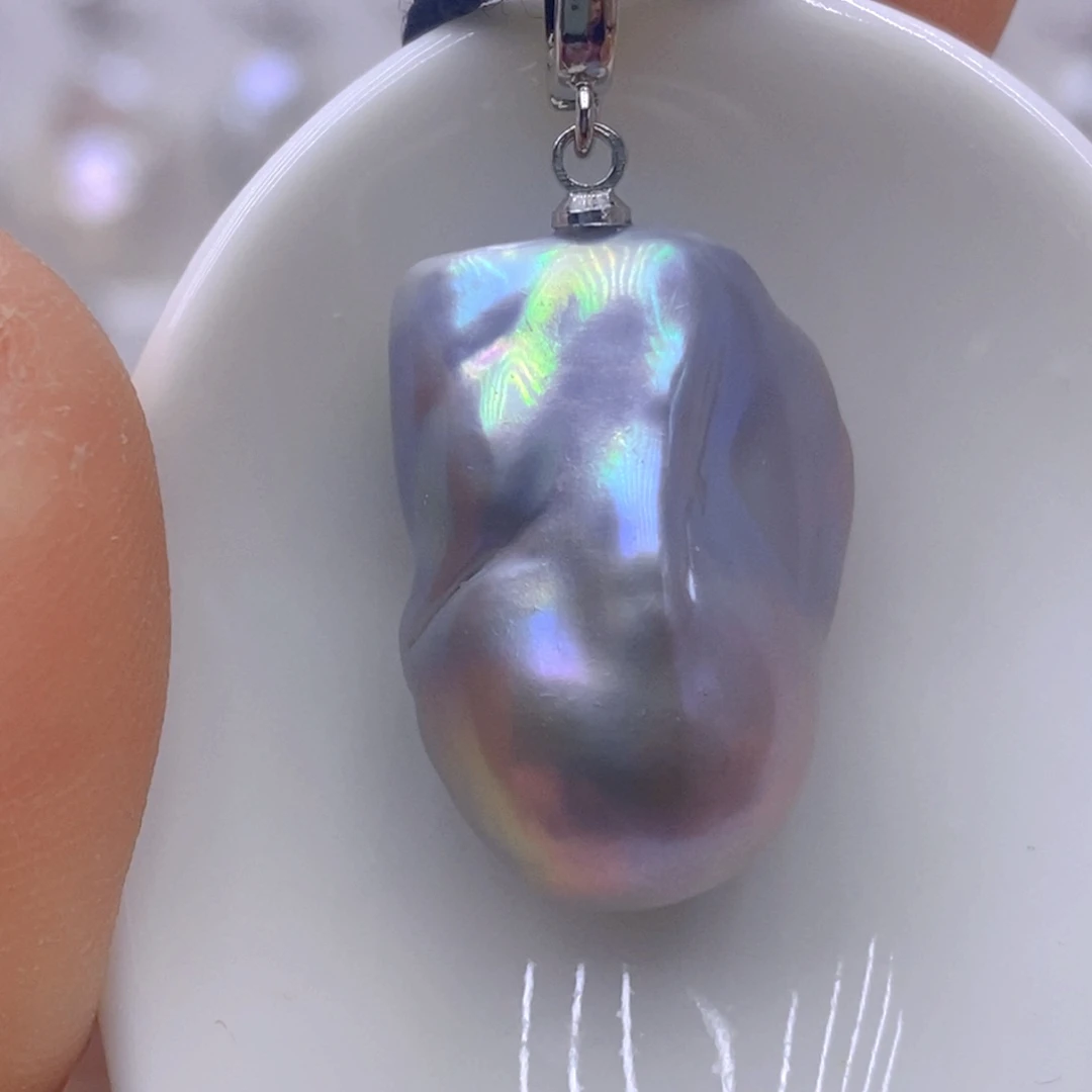 颈饰淡水珍珠银S925镶嵌