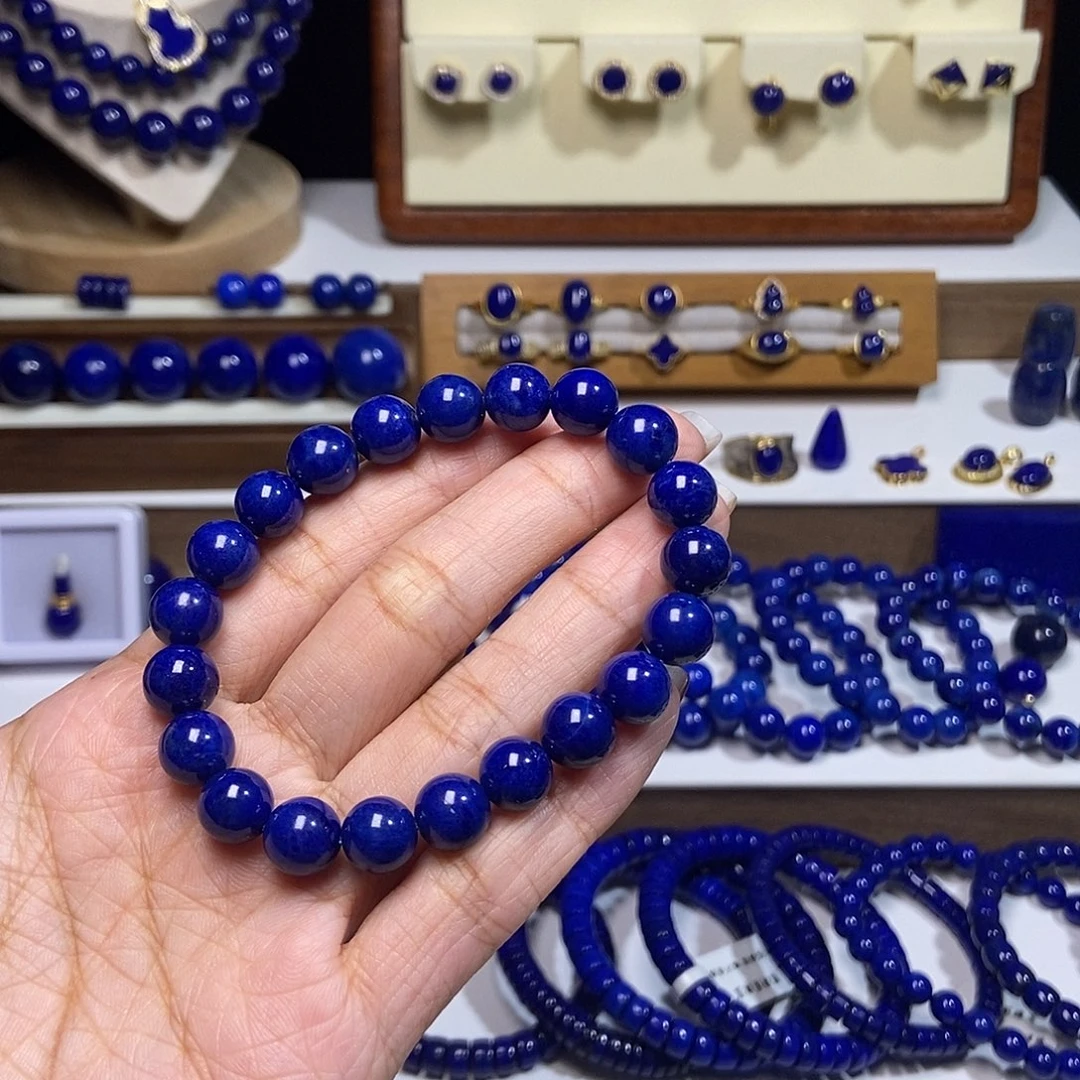 宁***y青金石未镶嵌老矿精品手串9mm+