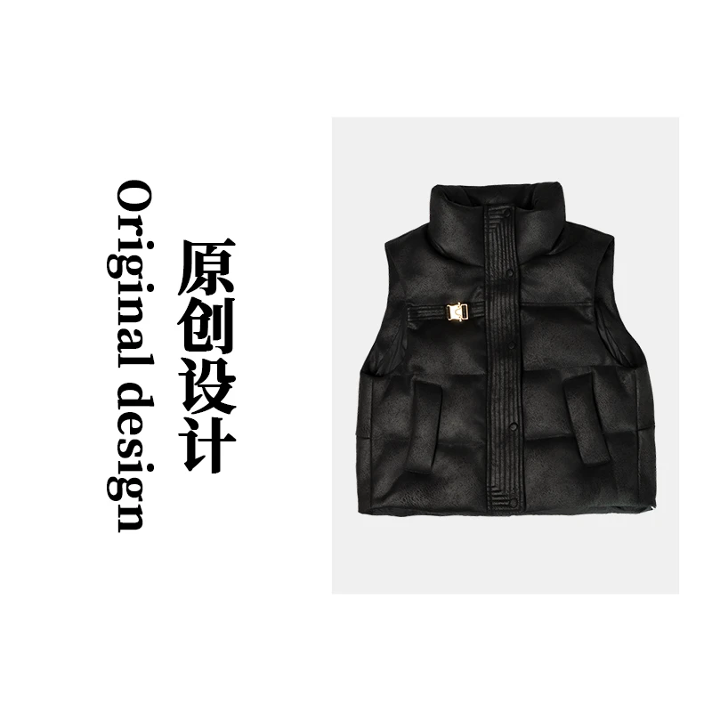 【格一专属】短款宽松型皮马甲SDYH2107A