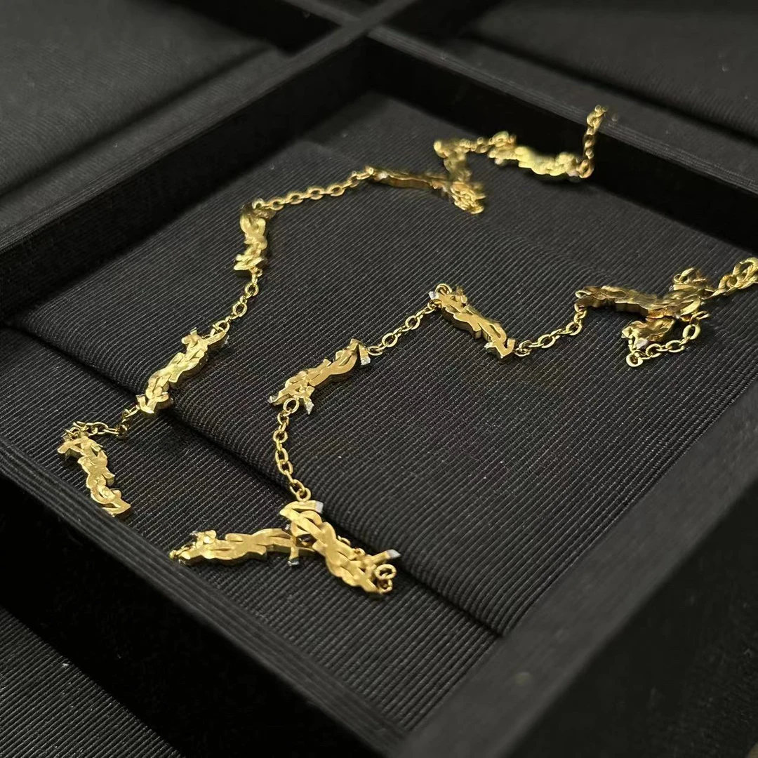 钛钢项链 简约字母时尚项链-90266