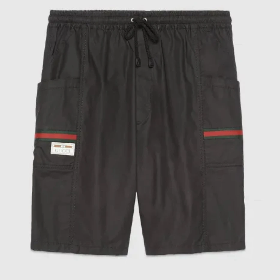 未使用 GUCCI/古驰 古驰侧边条纹短裤/全新/50码