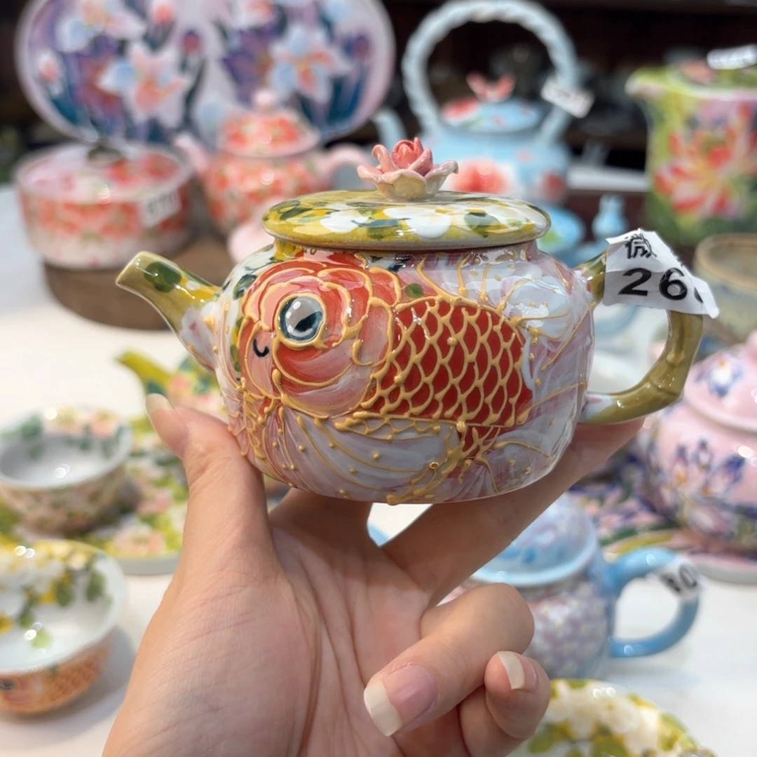 景德镇手绘高温釉下彩陶瓷茶具