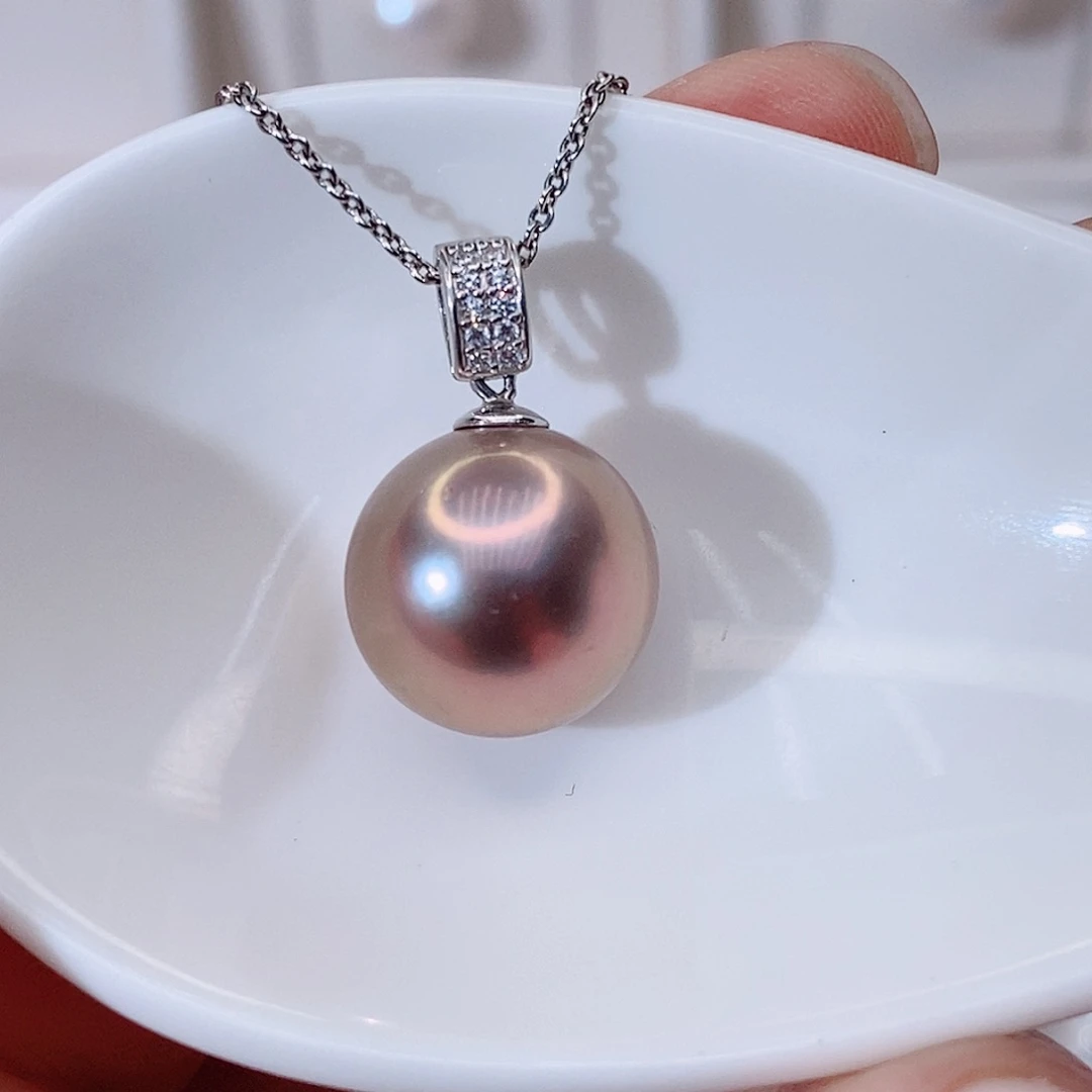 颈饰银S925镶嵌淡水珍珠