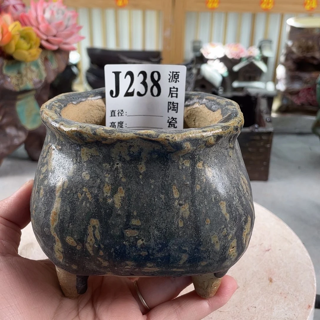 紫砂花盆景德镇陶瓷花盆238