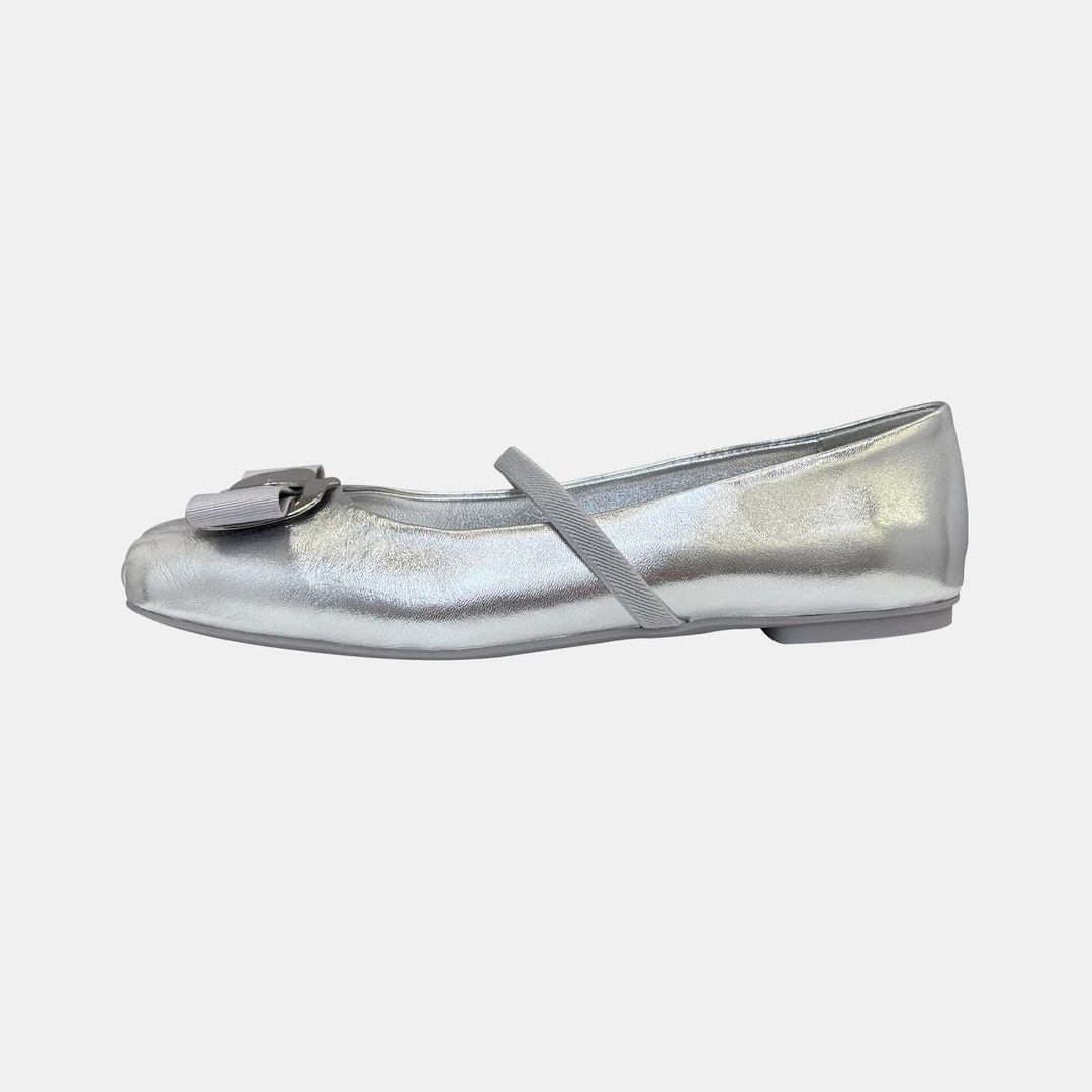 HELA AOMI 女士休闲低跟百搭银色单鞋CY4AT81102