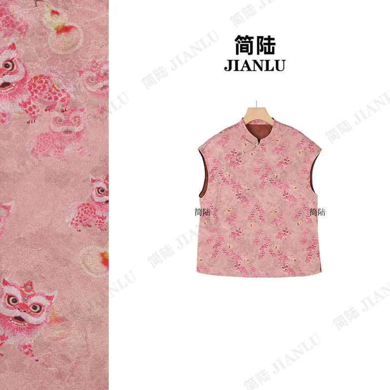 简陆【醒狮】2025夏季新款马甲新中式国风百搭文艺气质上衣-9489