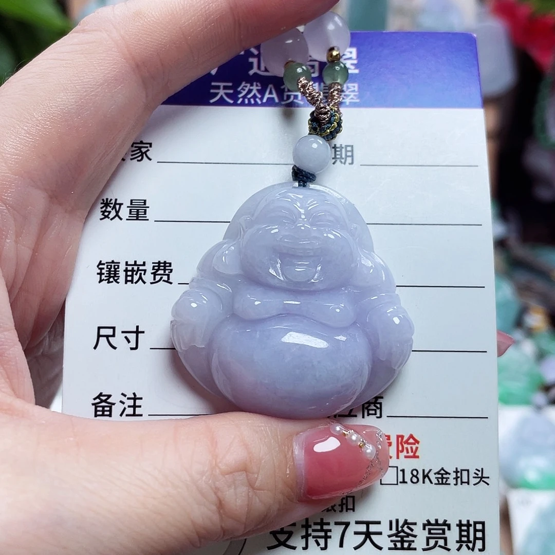 翡翠未镶嵌颈饰佛公13