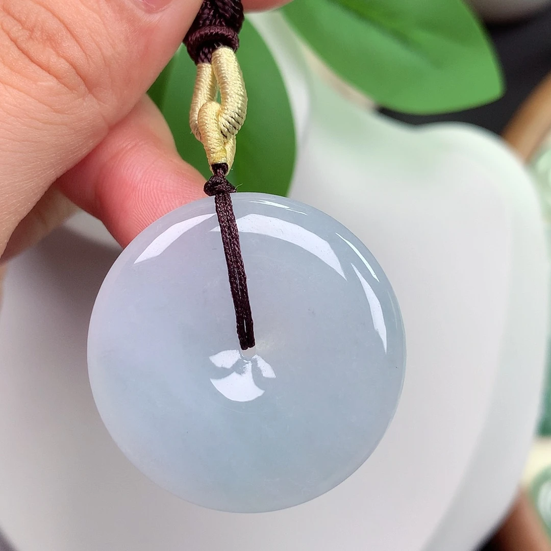 颈饰未镶嵌翡翠平安扣 34.2x5.6mm