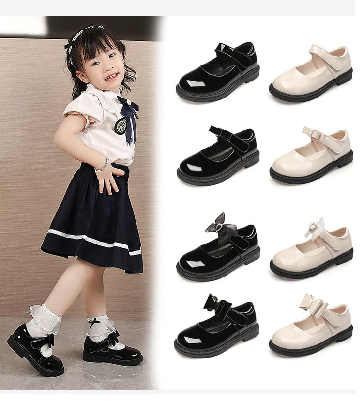 女童皮鞋2025新版黑色公主鞋校园鞋中小学生小女孩六一表演单鞋