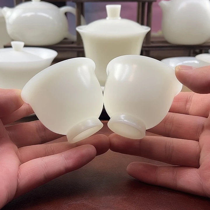 2杯: 隐唐窑/璞玉素烧自生釉65ml反口客杯