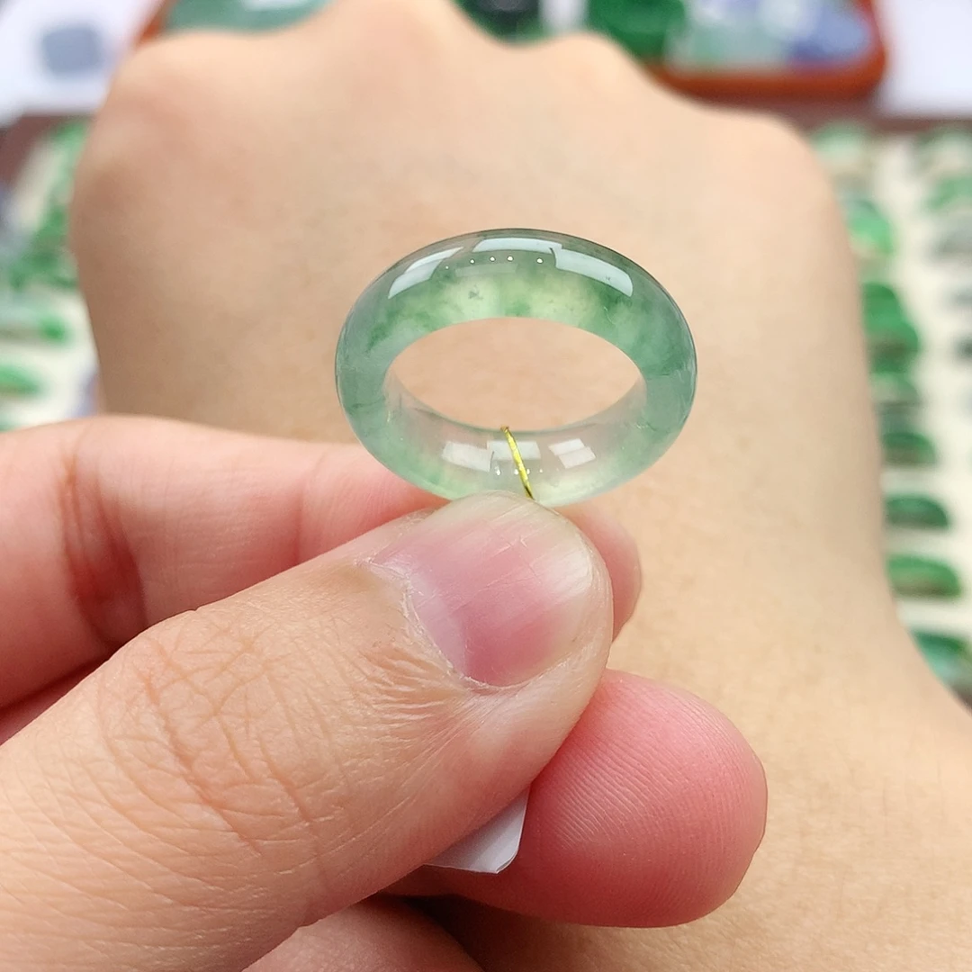 翡翠戒指未镶嵌7-8号
