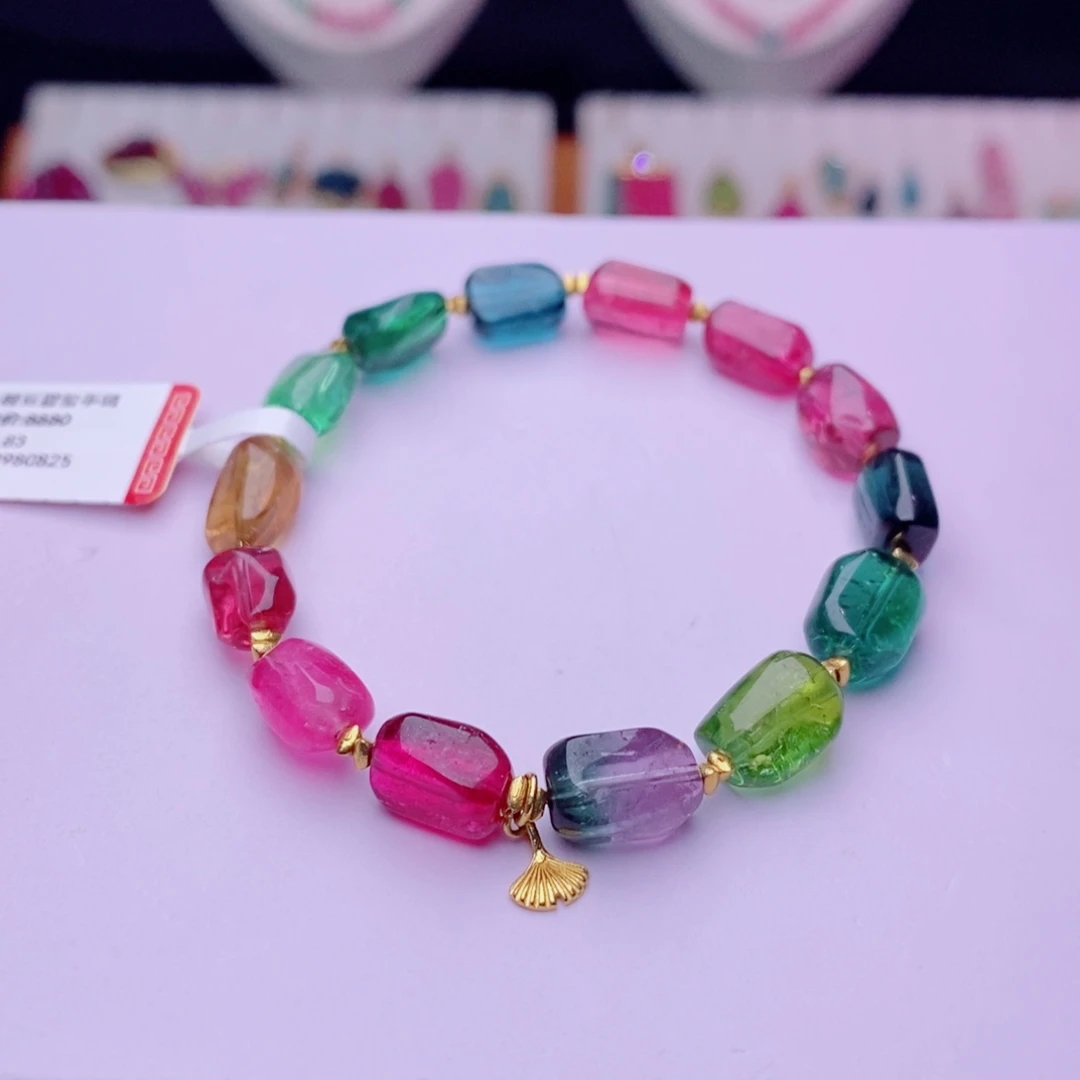 未镶嵌手链碧玺糖豆手链yy