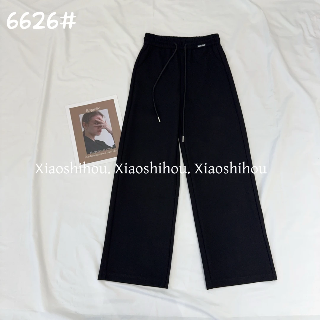 小时候女装店秋款显瘦小英文橡皮筋罗马棉裤子6626