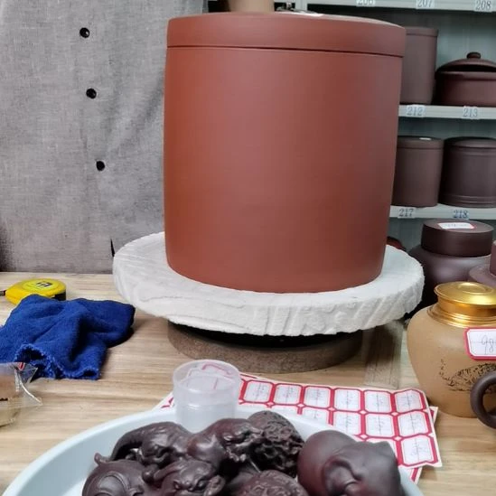 紫砂茶叶罐正品八饼装茶叶罐7710