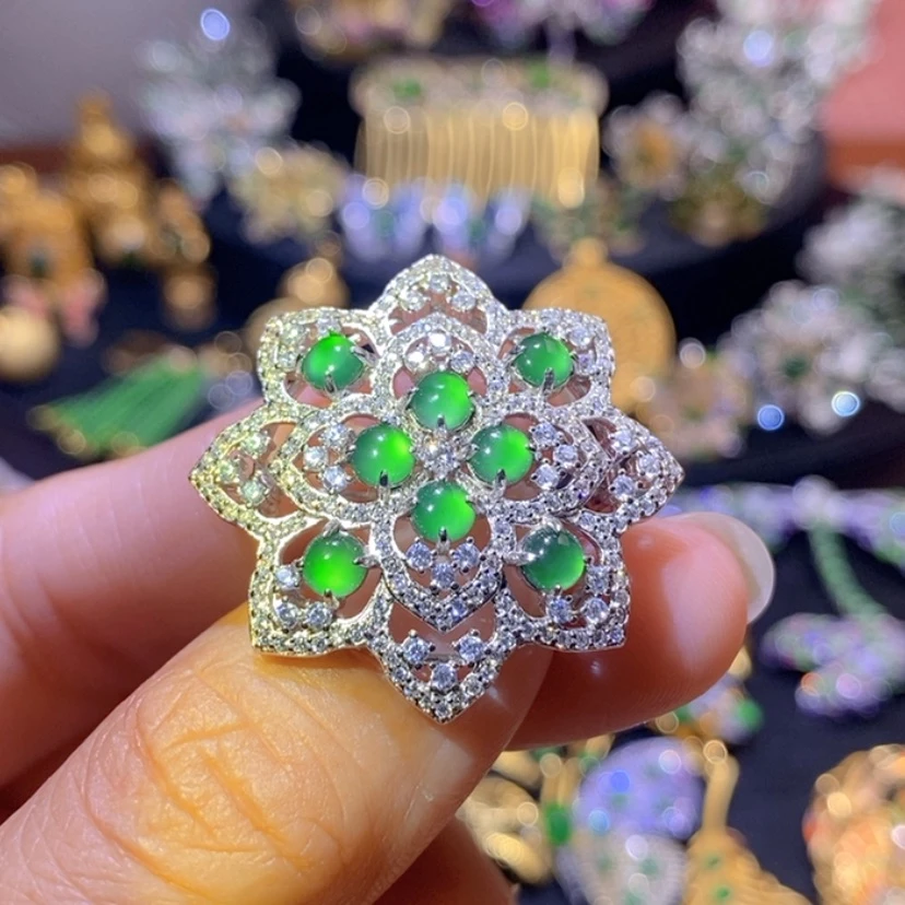 【闪购商品】银S925镶嵌挂件翡翠