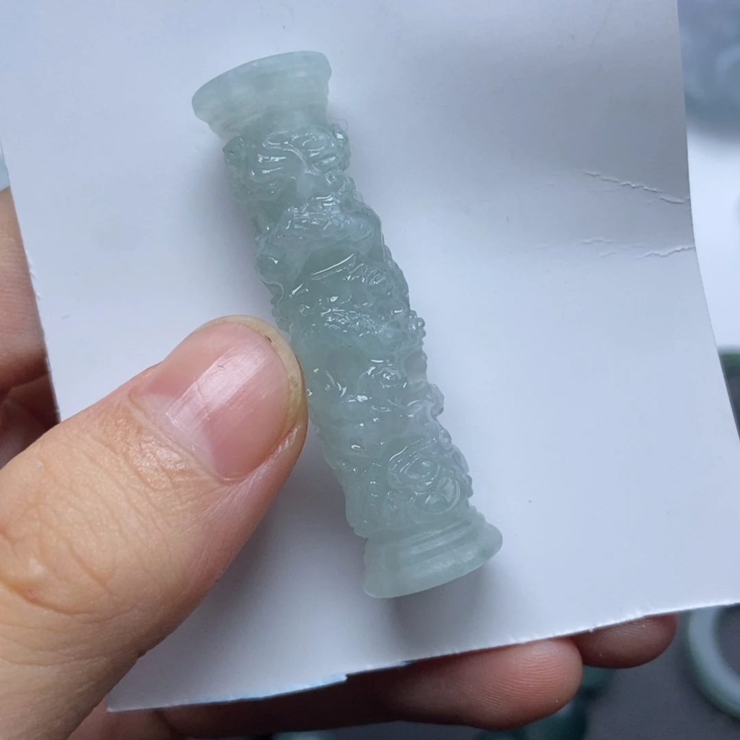 未镶嵌定制翡翠龙柱