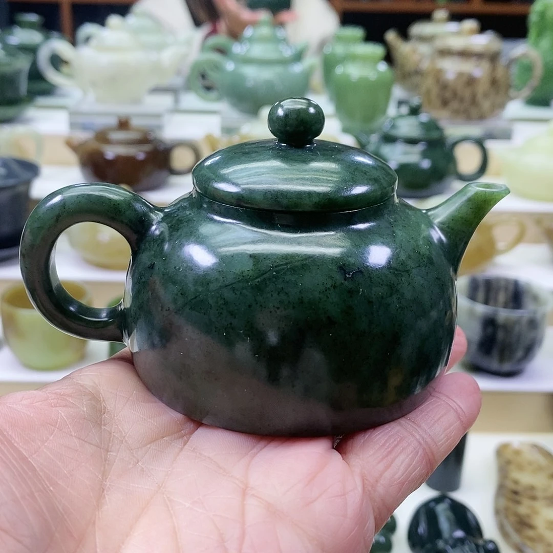 和田玉茶壶未镶嵌130ml