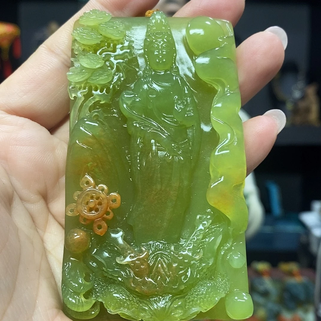 未镶嵌岫玉挂件吊坠