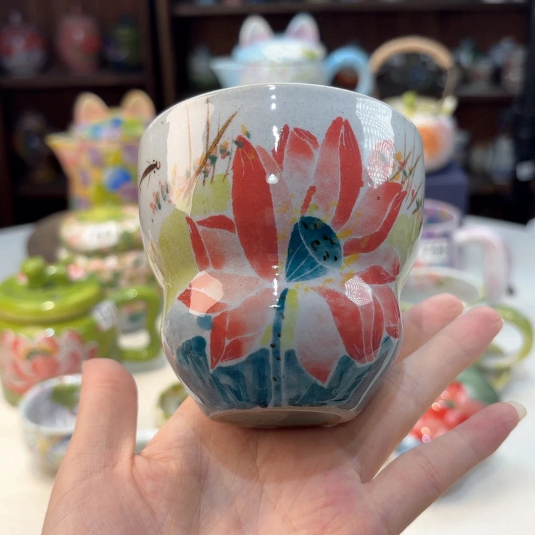 景德镇手绘高温釉下彩陶瓷茶具