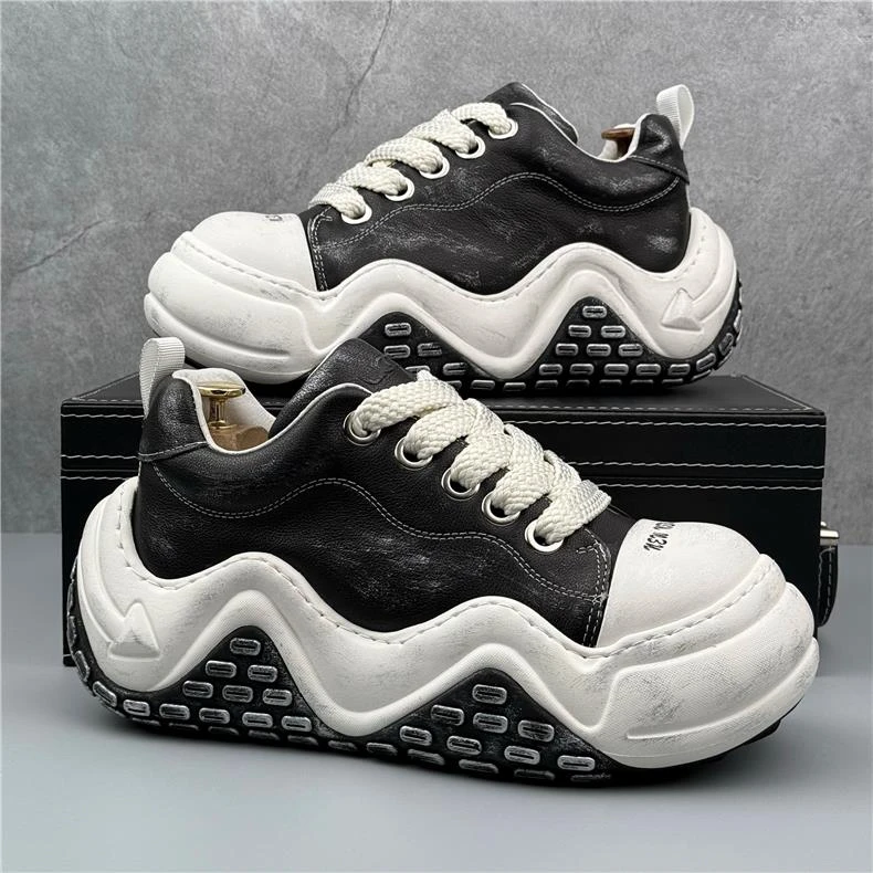 Louis Fordea/路易弗狄原创设计重工艺真皮老爹鞋男潮流流光厚底