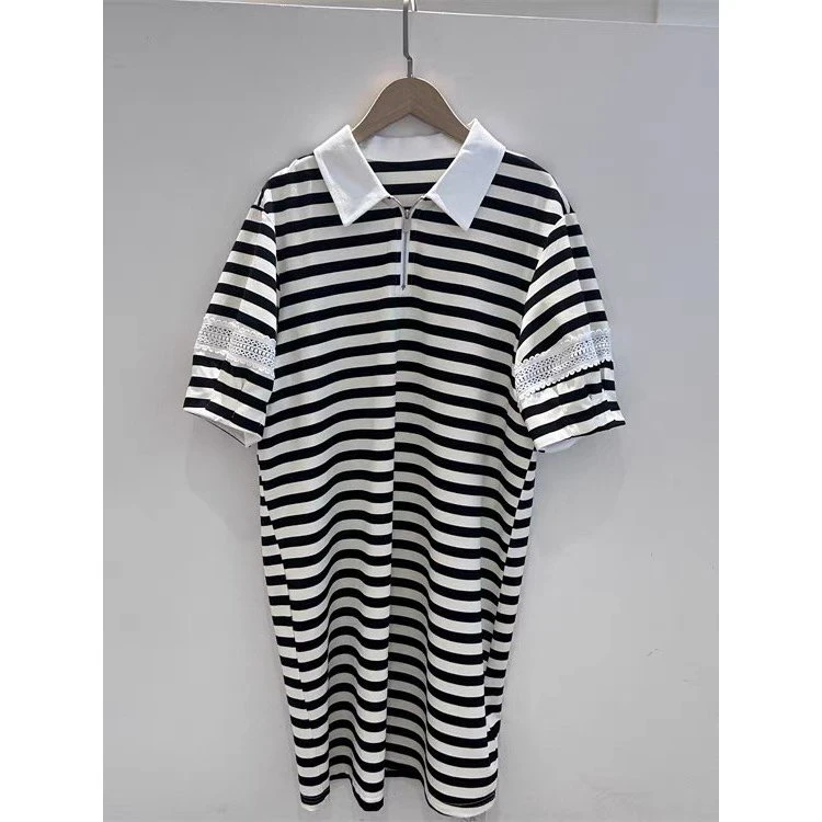 QL—Z2682时尚套头POLO领连衣裙气质女生夏季必备款式