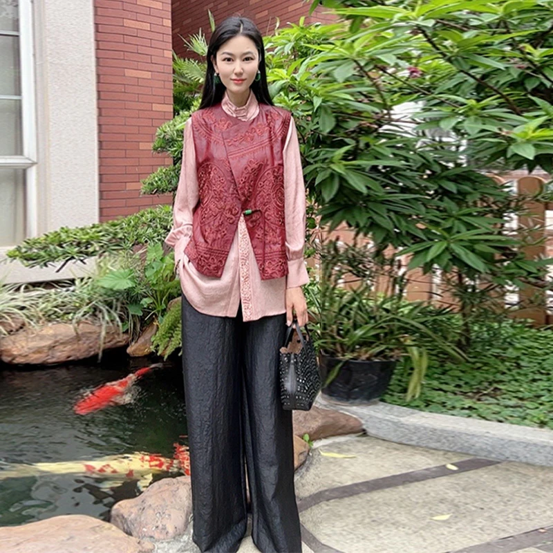 桑蚕丝国风百搭时尚马甲WB2504656