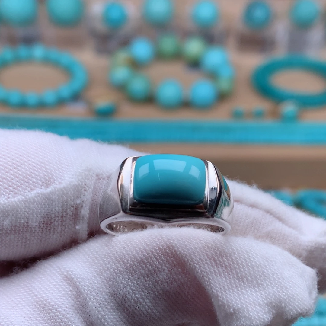 绿松石银S925镶嵌珠宝奇石