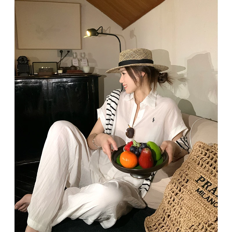 本希benxe/小马苎麻 刺绣棉麻轻奢高级感衬衫外套