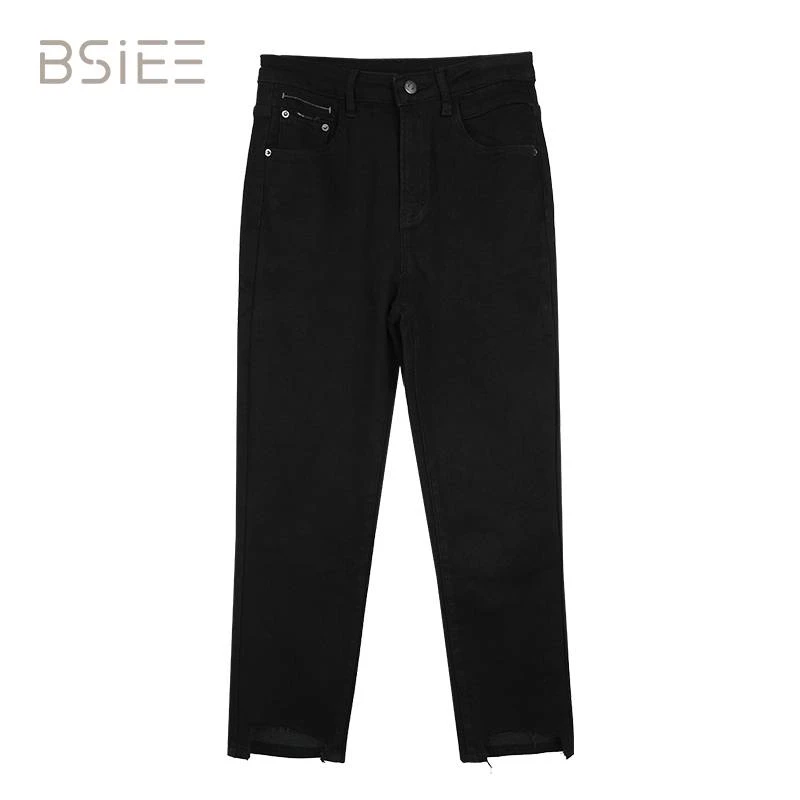 BSIEE/本涩不规则设计感烟管裤新品百搭时尚休闲裤