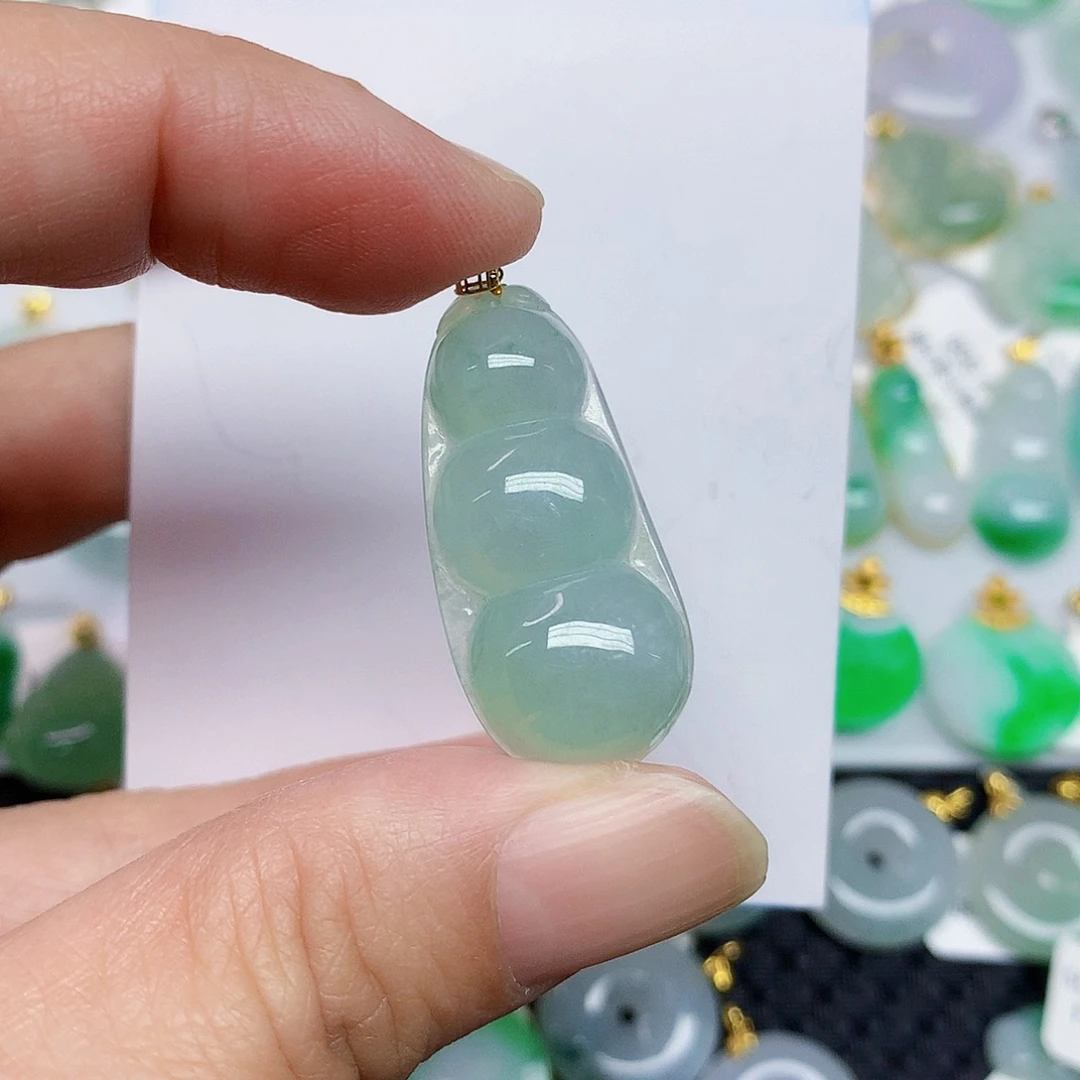 翡翠18K金镶嵌颈饰346688