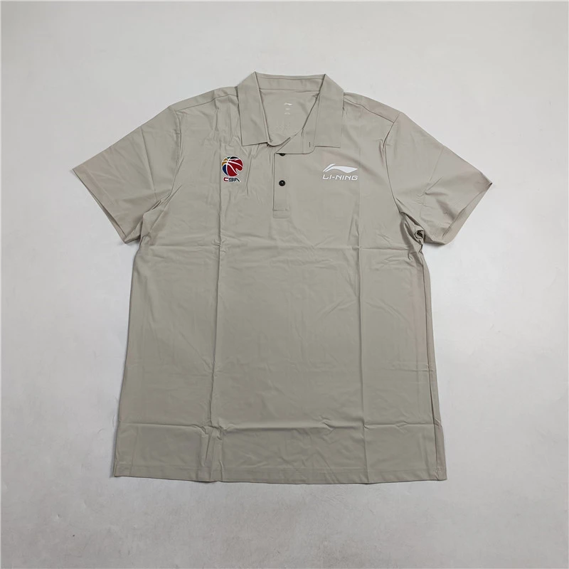 李宁短袖POLO男子CBA专业篮球系列舒适透气常规短袖T恤APLSB73
