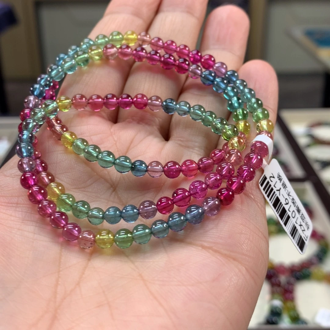 未镶嵌手链碧玺4.6左右