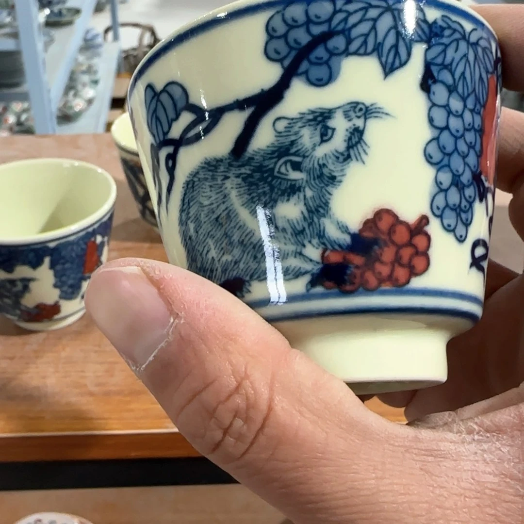 瓷片摆件手绘瓷器全部处理