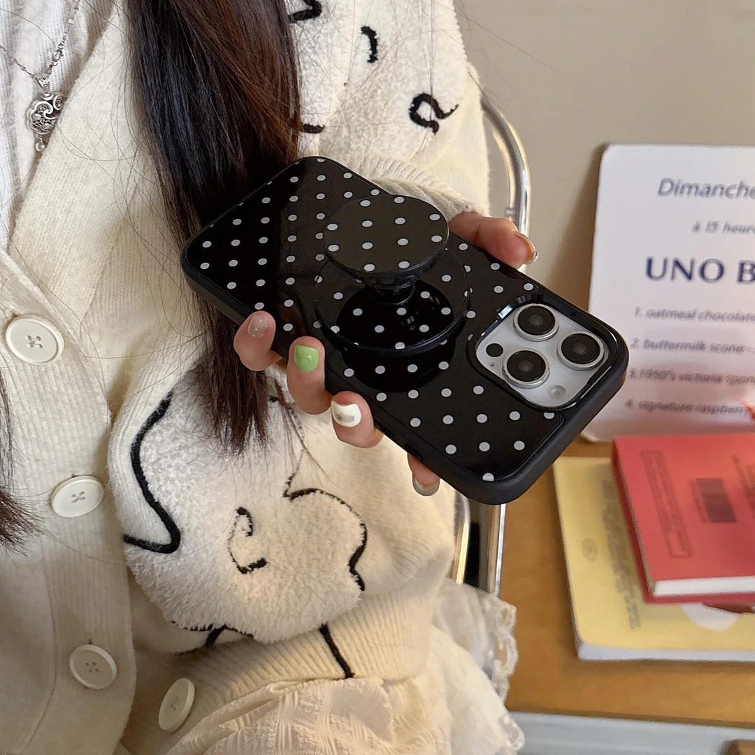 瑞简适用苹果16手机壳iPhone15promax磁吸新款14深夜黑空白点防摔