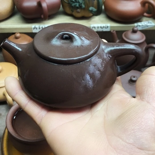 木***吉紫砂茶壶紫泥石瓢200豪升左右瑕疵
