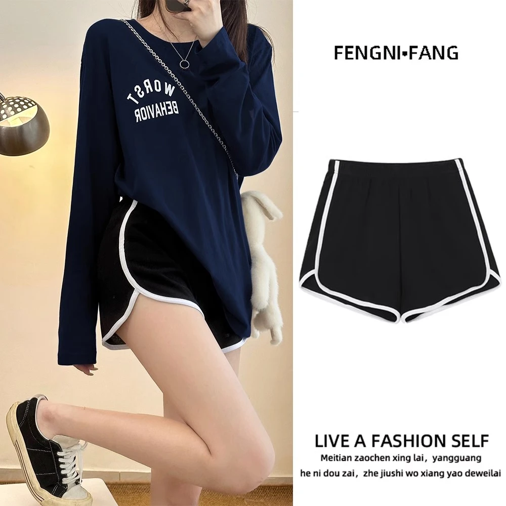 运动短裤女宽松夏季休闲外穿新款居家打底裤睡裤穿搭热裤女款裤子