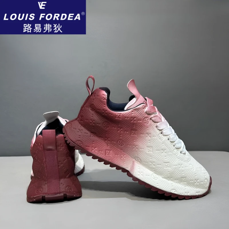 Louis Fordea/路易弗狄老爹鞋男款轻奢印花增高百搭网红休闲潮鞋