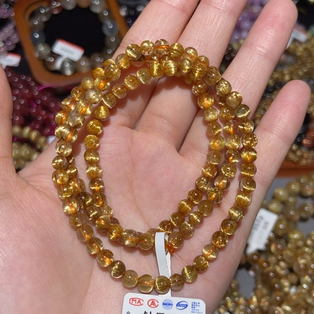 水晶手链未镶嵌钛晶多圈5m