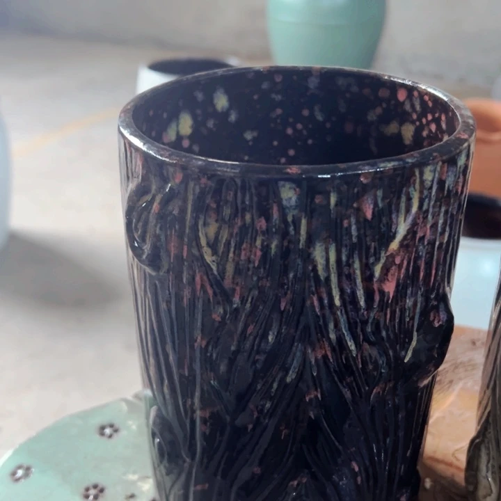 紫砂花盆高约18.5口约13