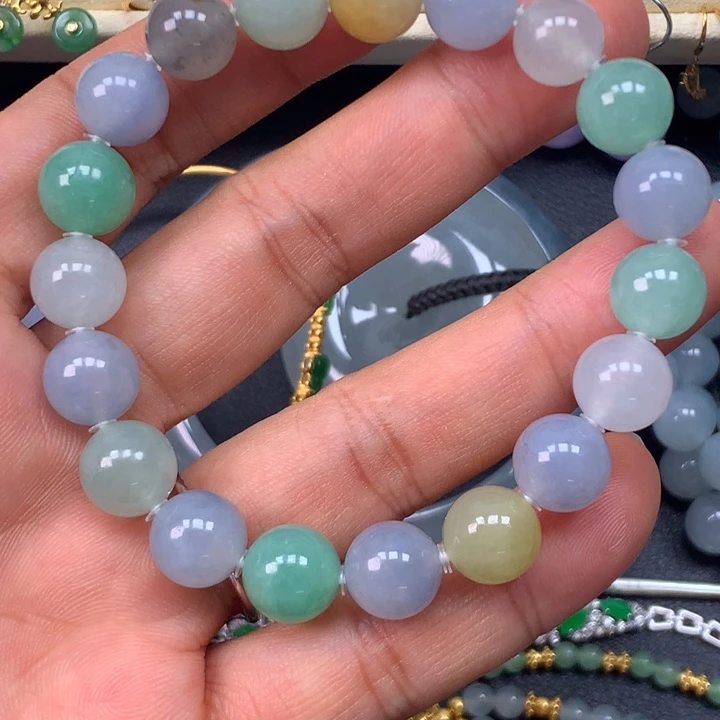 翡翠未镶嵌手链卡10