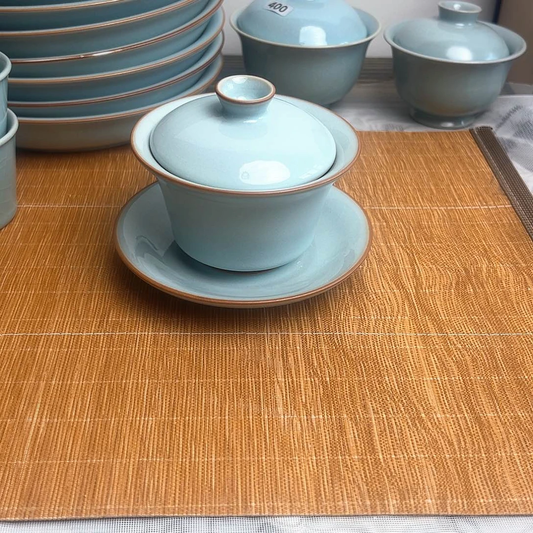 瓷片天青色马蹄盖碗呜呜呜呜