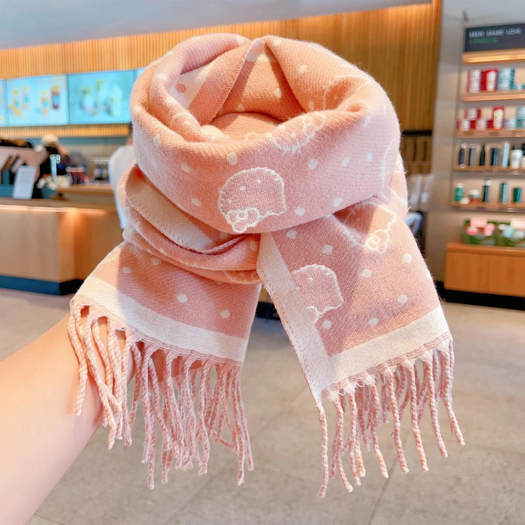 IOSN凯蒂猫儿童围巾女款2025新款女童冬季防风保暖围脖护颈小女孩