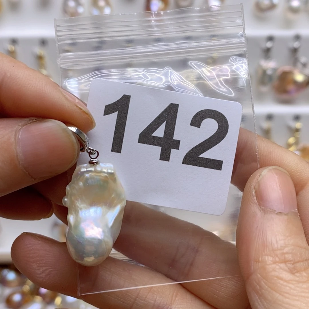 淡水珍珠颈饰银S925镶嵌142