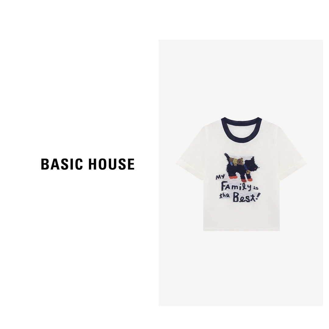 百家好夏季甜美可爱风格衣服慵懒风撞色女装针织衫-B0625B5A342